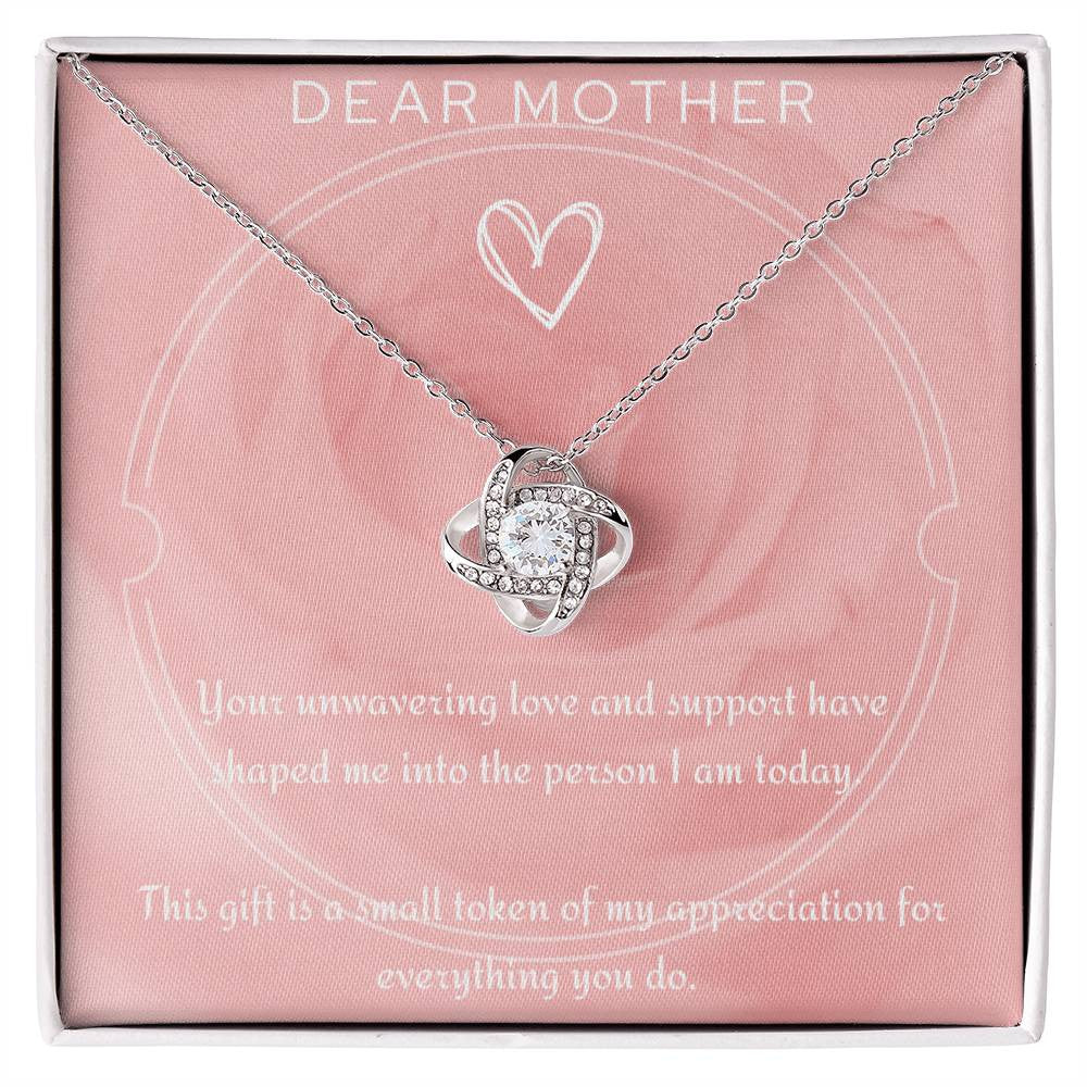 Luxury Love Knot Necklace - Dear Mother (Yellow & White Gold Variants)