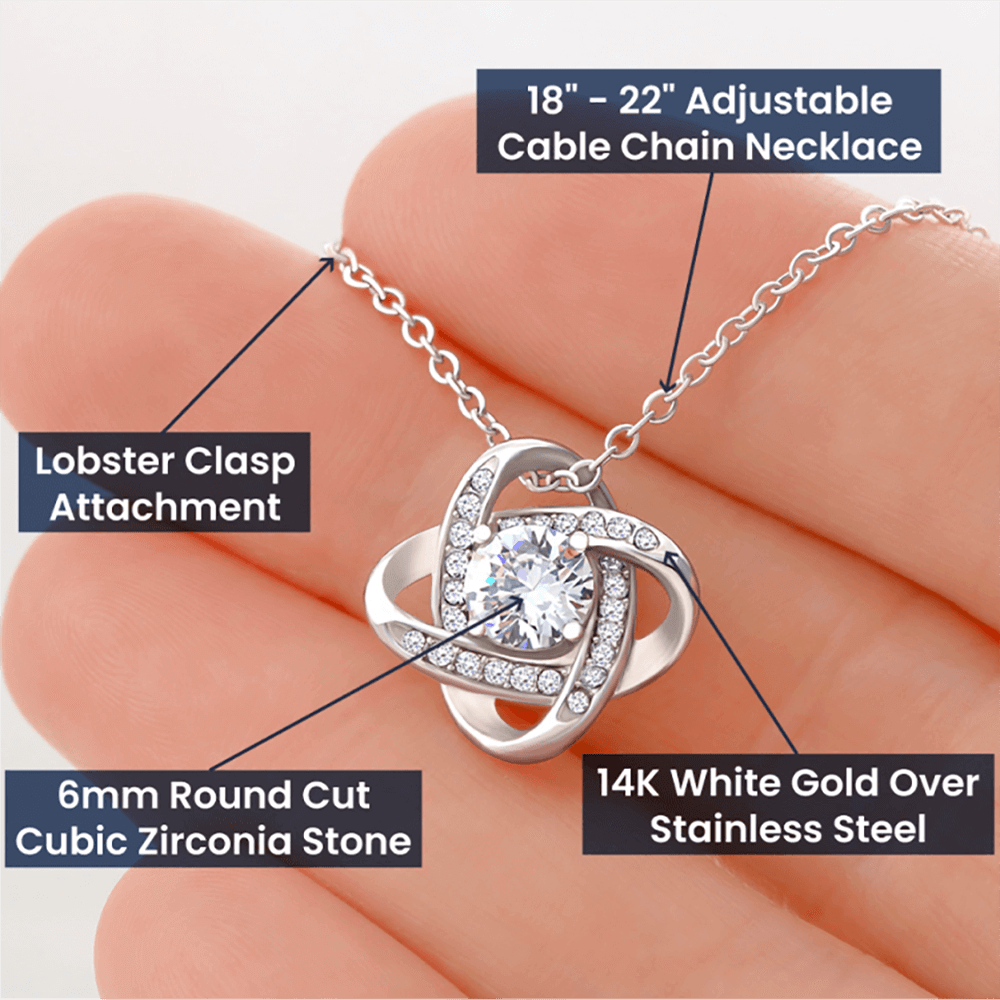 Luxury Love Knot Necklace - To My Soulmate Love Knot Necklace (Yellow & White Gold Variants)