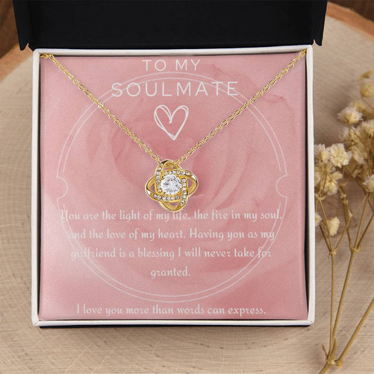 Luxury Love Knot Necklace - To My Soulmate Love Knot Necklace (Yellow & White Gold Variants)