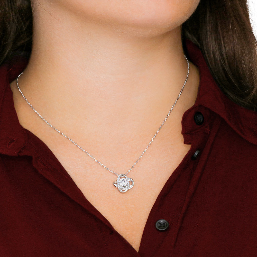 Luxury Love Knot Necklace - To My Granddaughter Love Knot Necklace (Yellow & White Gold Variants)